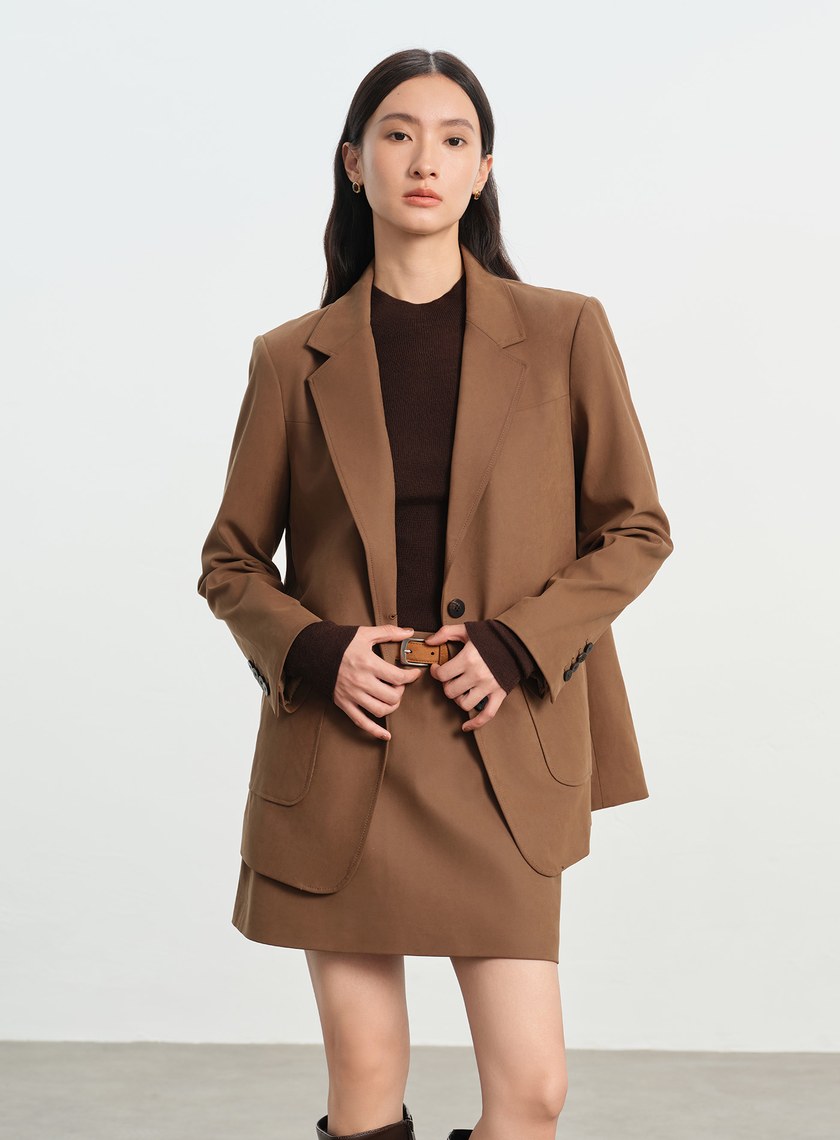 復古絨面牛皮方框皮帶