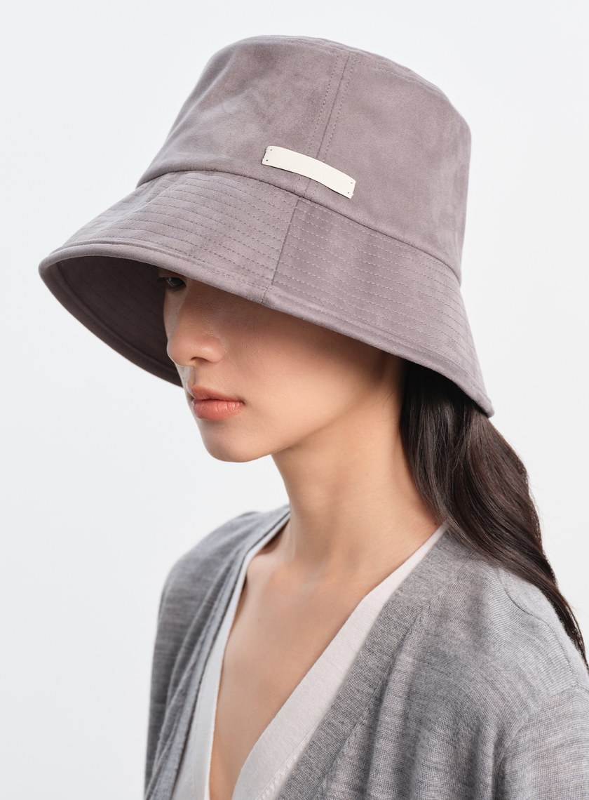 仿麂皮經典漁夫帽