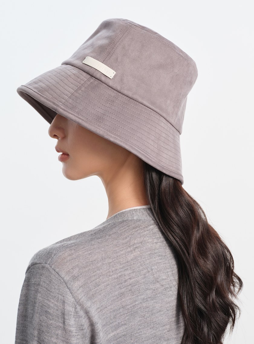 仿麂皮經典漁夫帽