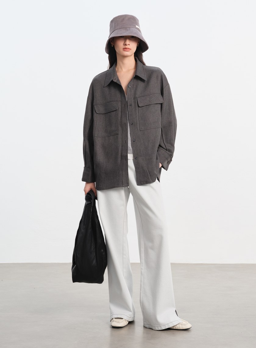 仿麂皮經典漁夫帽