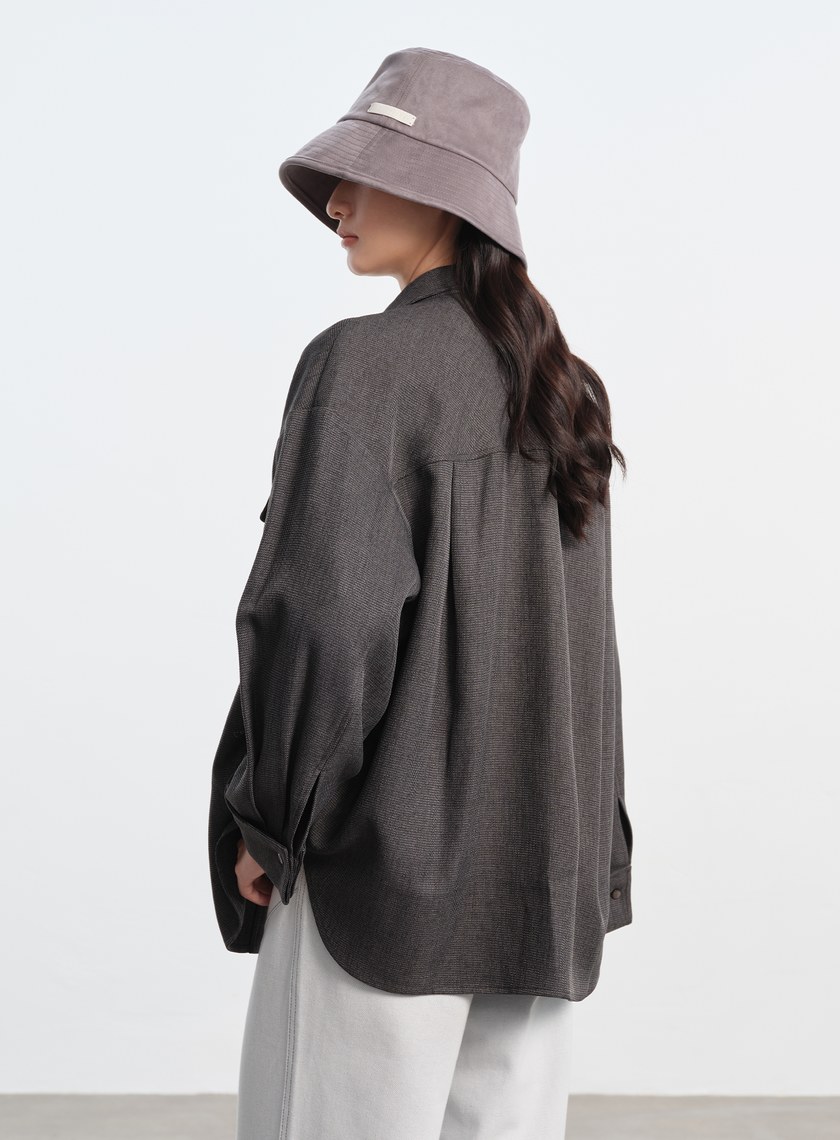 仿麂皮經典漁夫帽