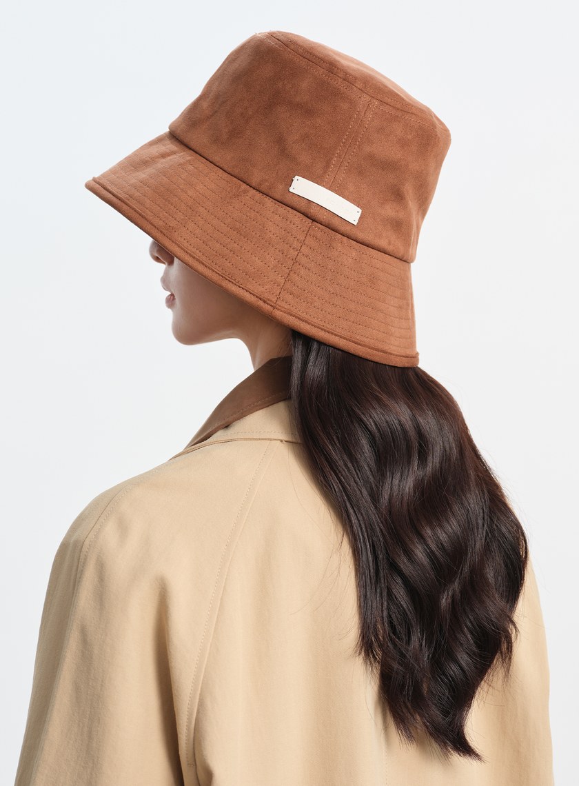 仿麂皮經典漁夫帽