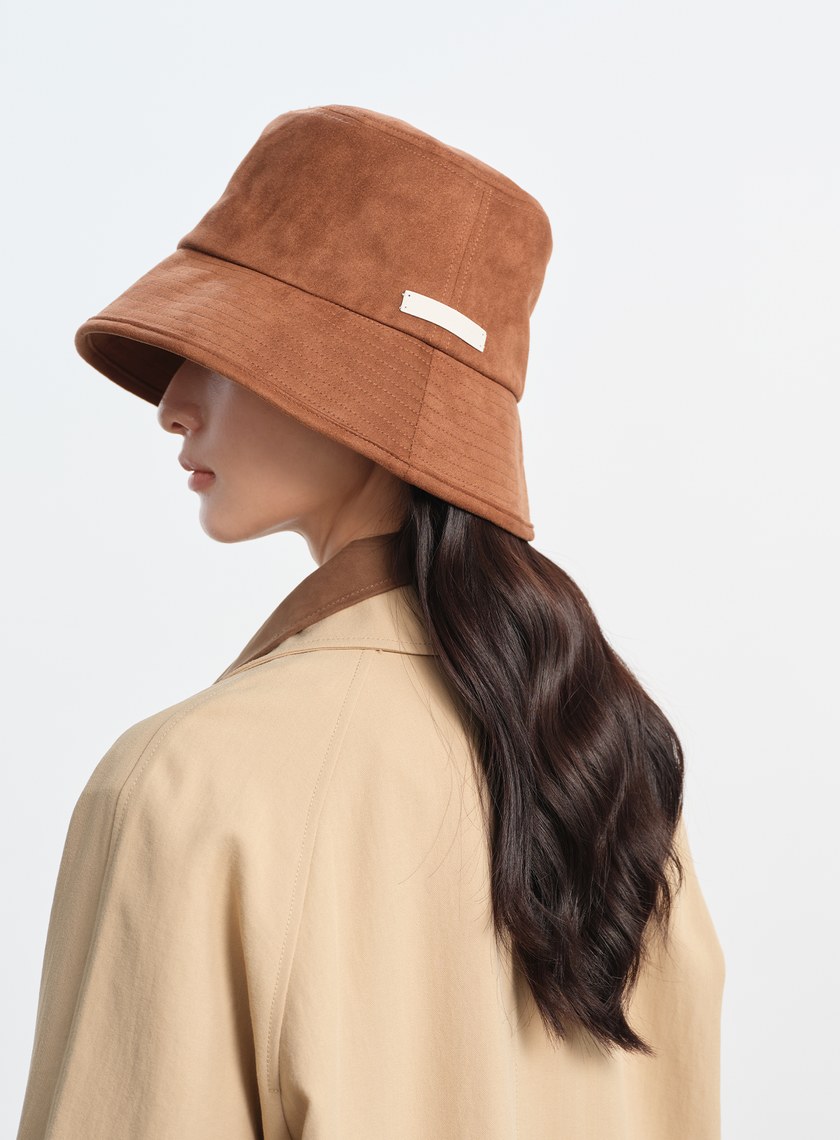 仿麂皮經典漁夫帽