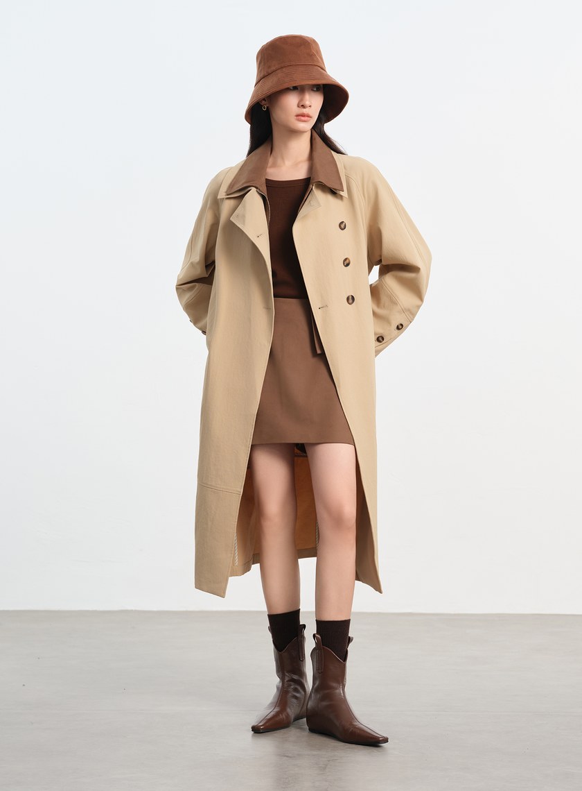 仿麂皮經典漁夫帽