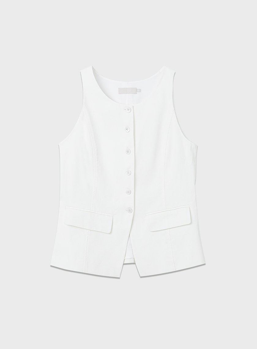 防曬陶瓷紗線削肩西裝背心