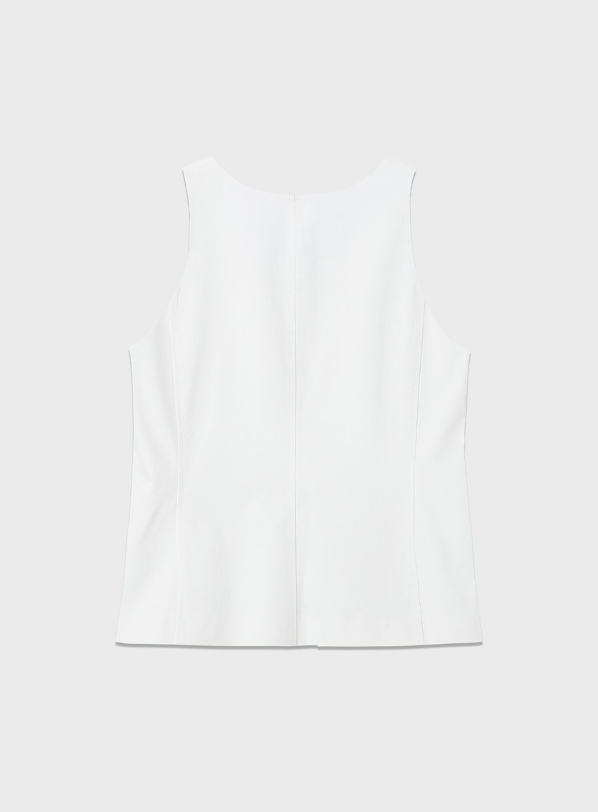 防曬陶瓷紗線削肩西裝背心