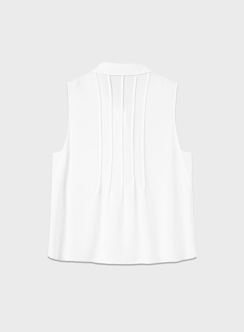 涼感醋酸無袖襯衫