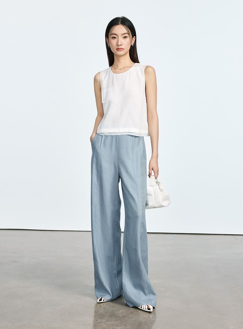 涼感天絲無袖上衣