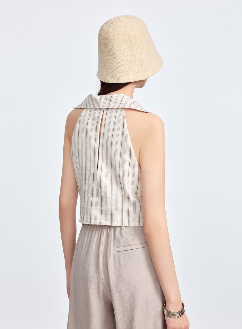 涼感修身比翼領BraTop