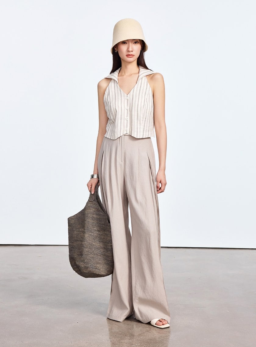 涼感修身比翼領BraTop