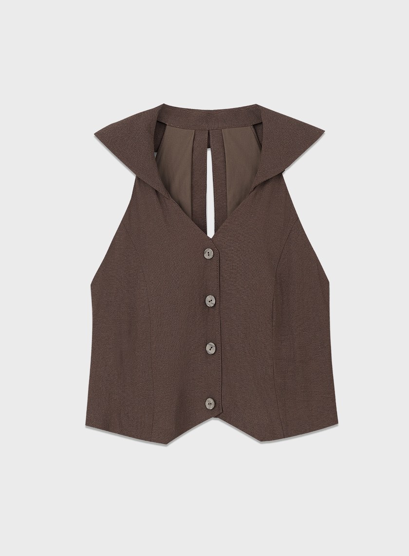 涼感修身比翼領BraTop