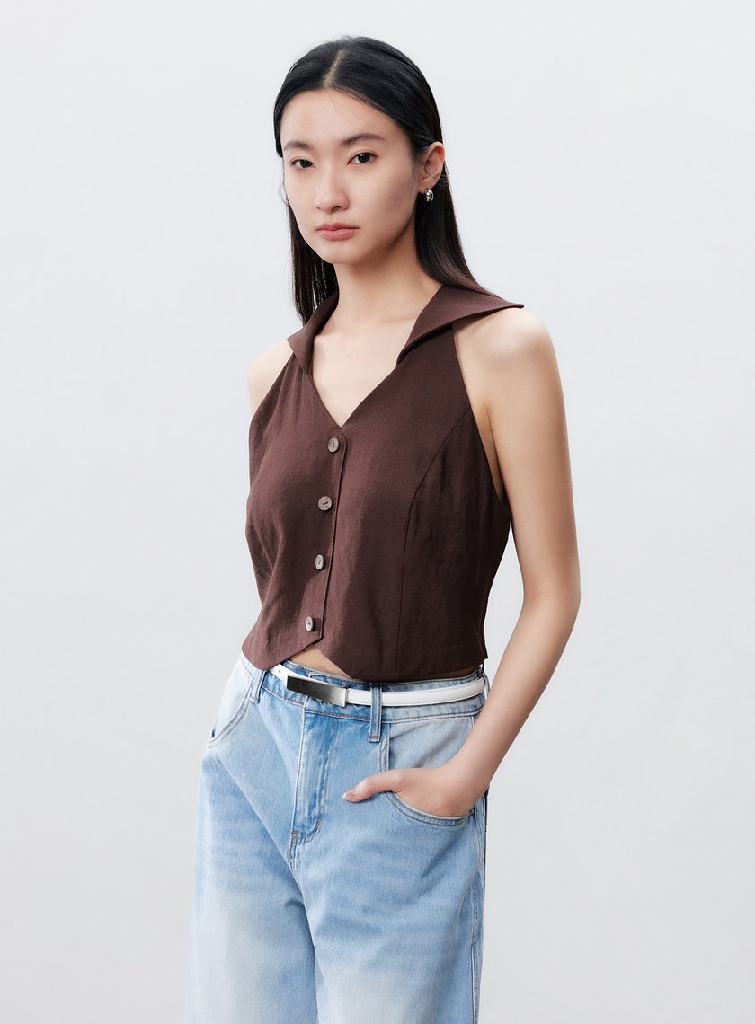 涼感修身比翼領BraTop