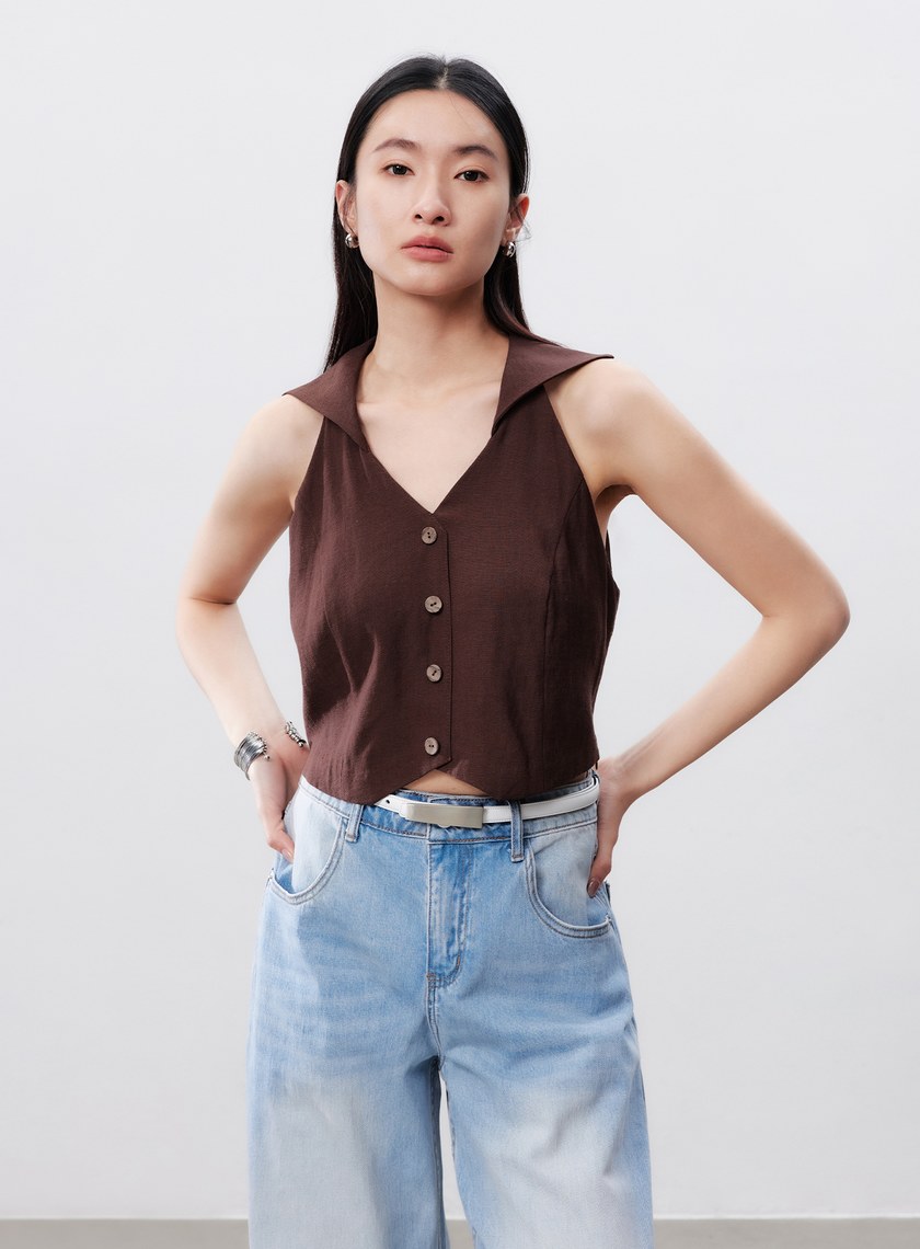 涼感修身比翼領BraTop