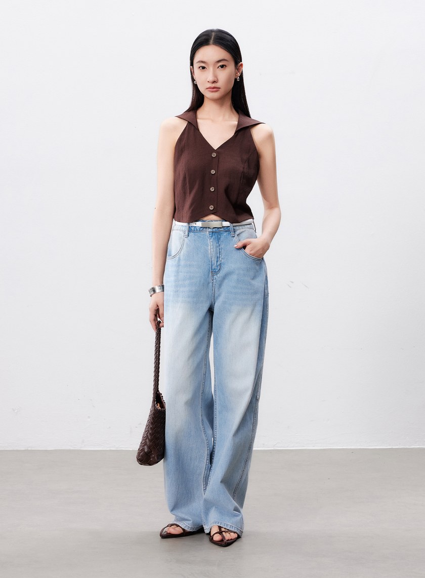 涼感修身比翼領BraTop