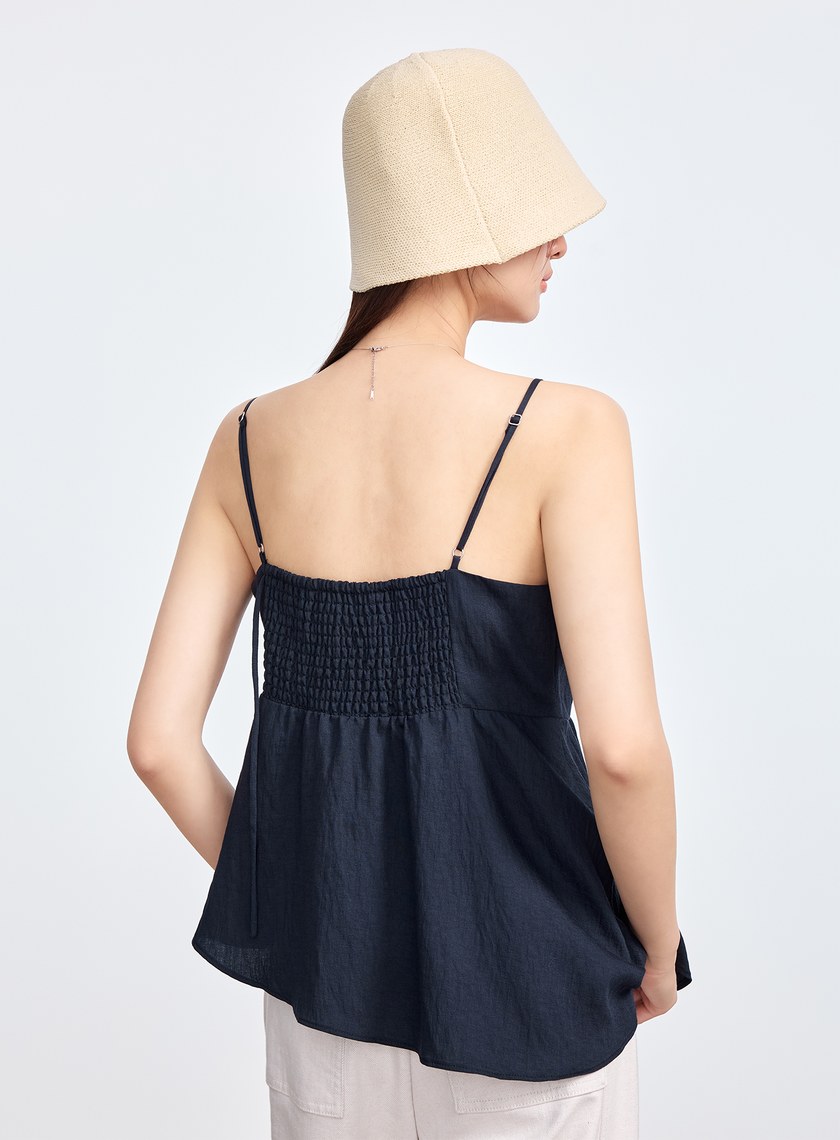 雲感天絲不對稱剪裁 Bra Top