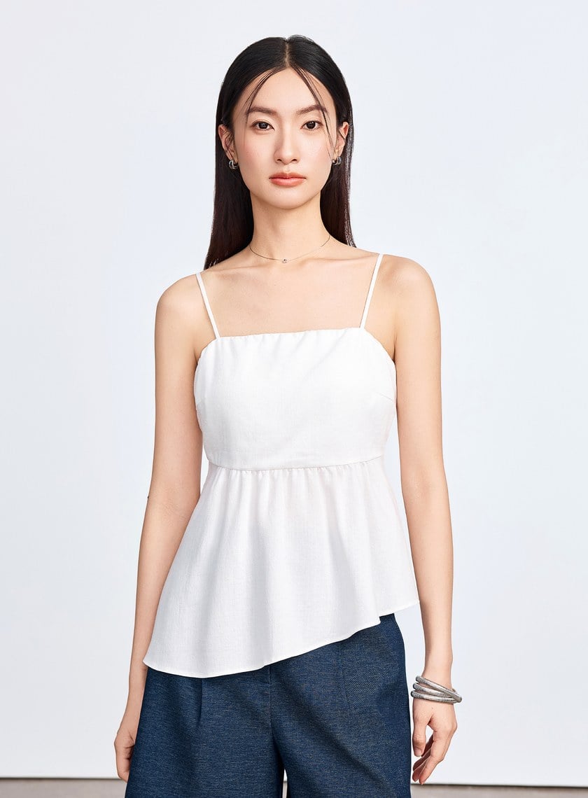 雲感天絲不對稱剪裁 Bra Top