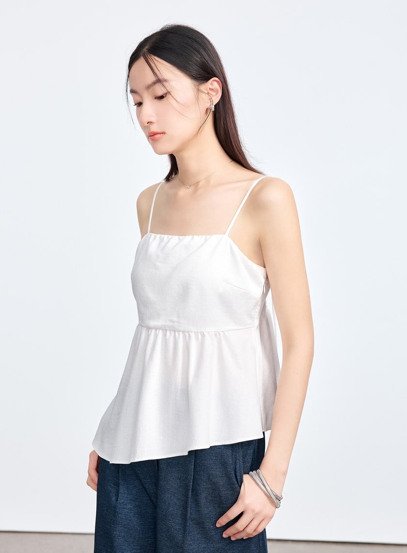 雲感天絲不對稱剪裁 Bra Top