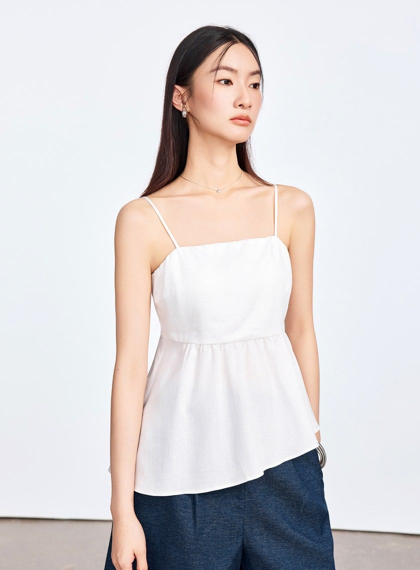 雲感天絲不對稱剪裁 Bra Top