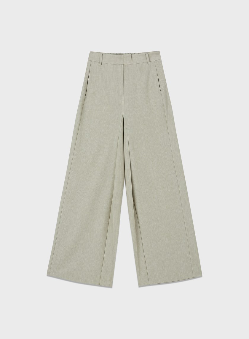 涼感活褶闊腿褲