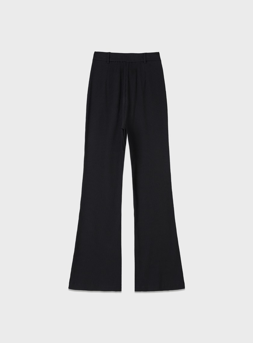 彈性針織喇叭褲