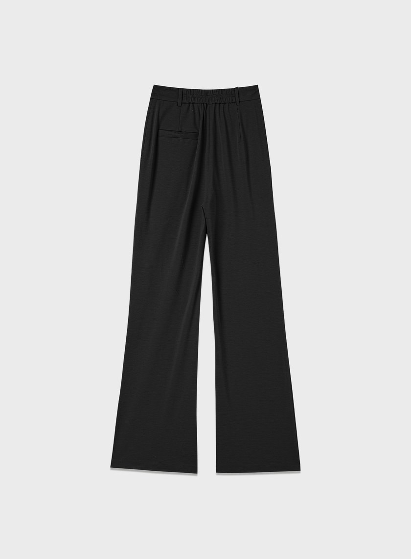 涼感天絲彈性喇叭西裝褲