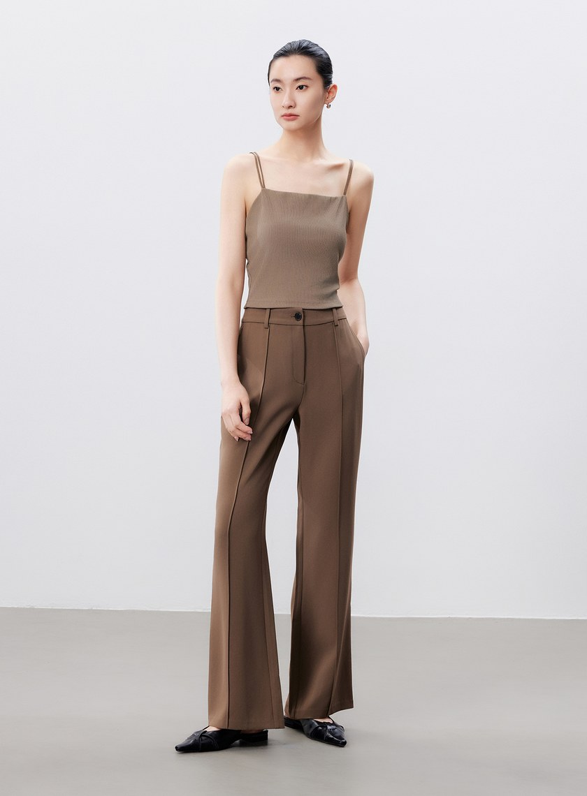 涼感二醋酸修身微喇褲