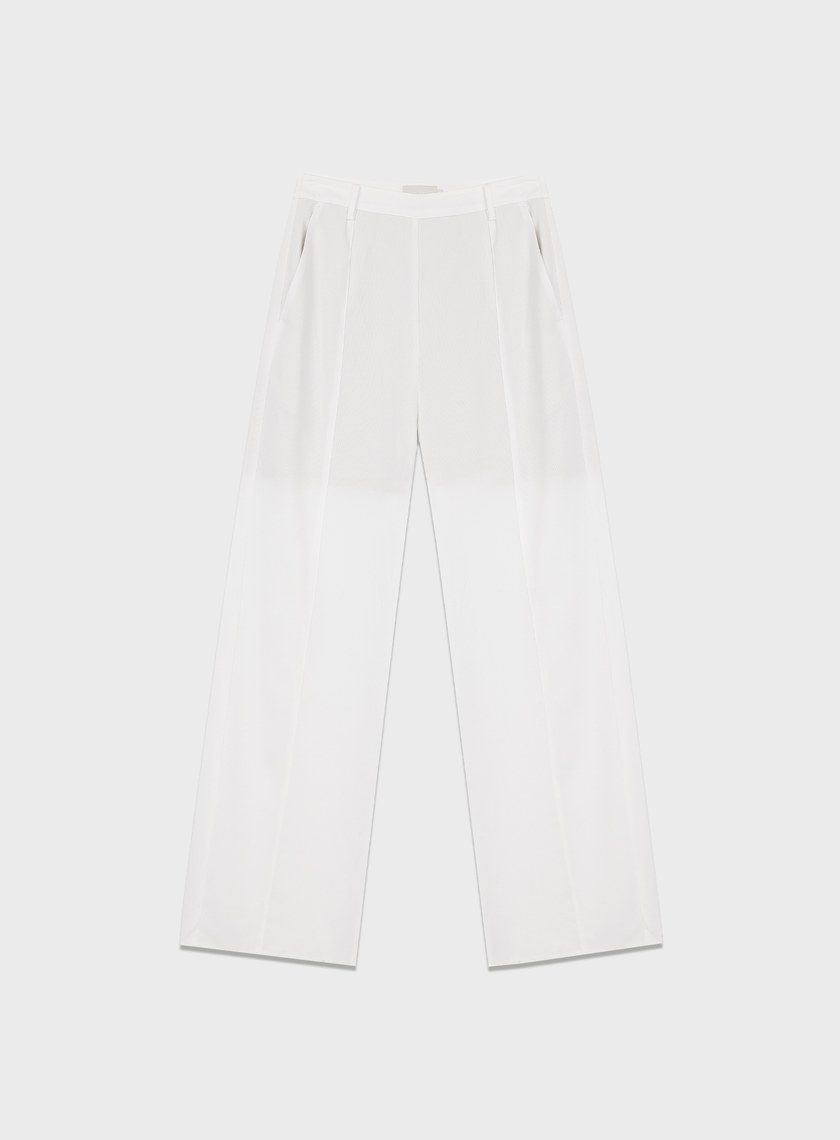 涼感天絲直筒寬褲