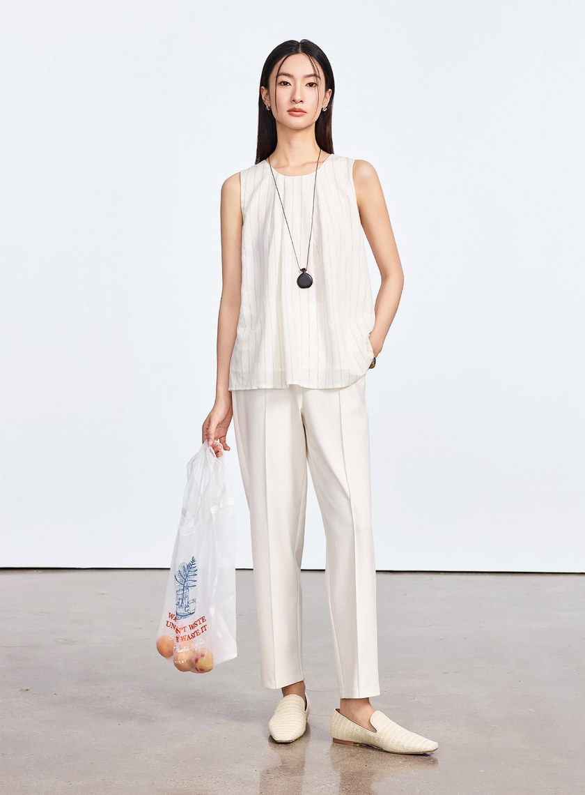 經典簡約九分西裝褲