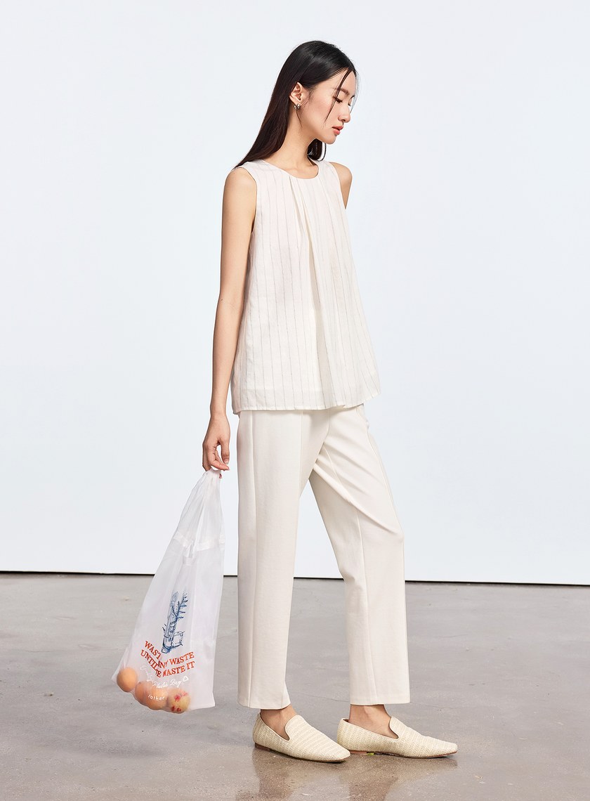 經典簡約九分西裝褲