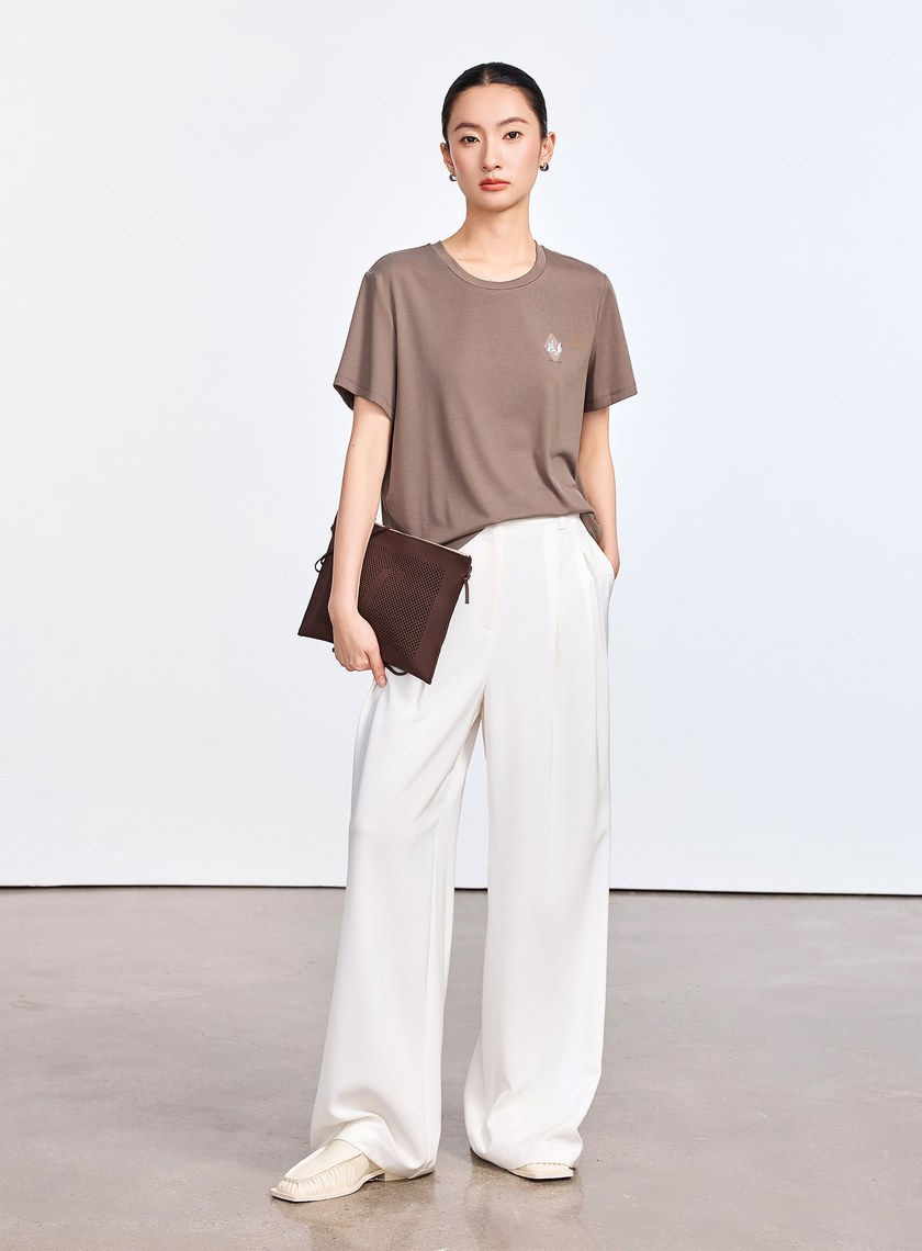 俐落涼感西裝寬褲