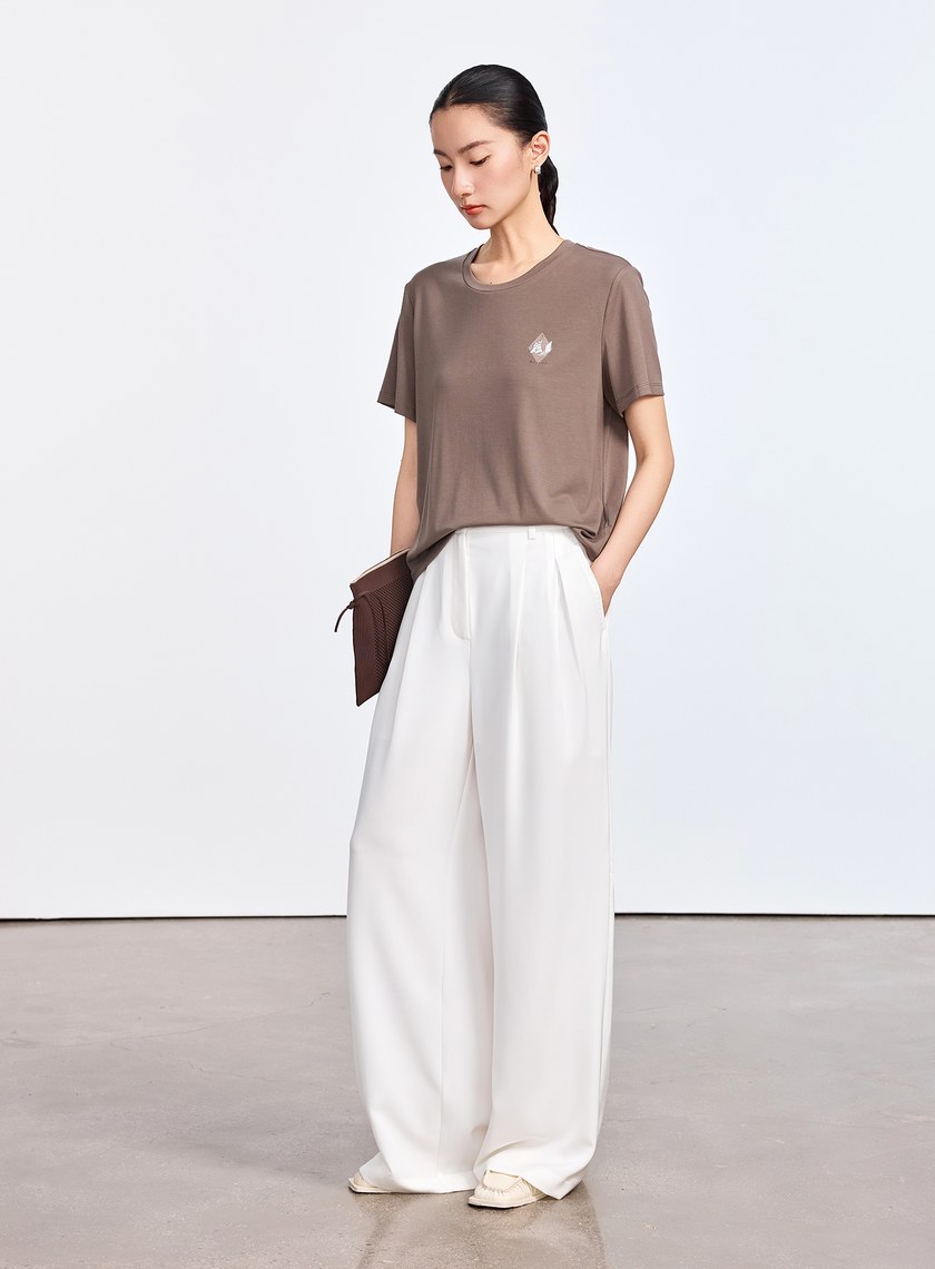 俐落涼感西裝寬褲