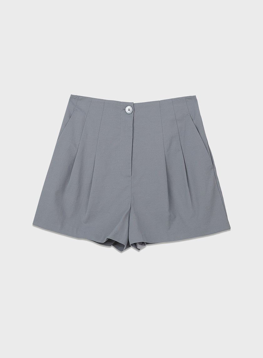 防曬陶瓷紗線雙褶西裝短褲