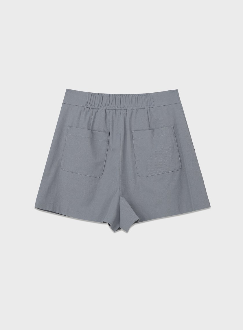 防曬陶瓷紗線雙褶西裝短褲