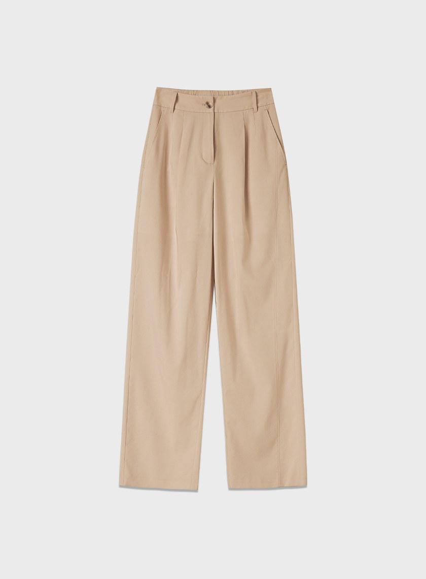 俐落修身直筒西裝褲