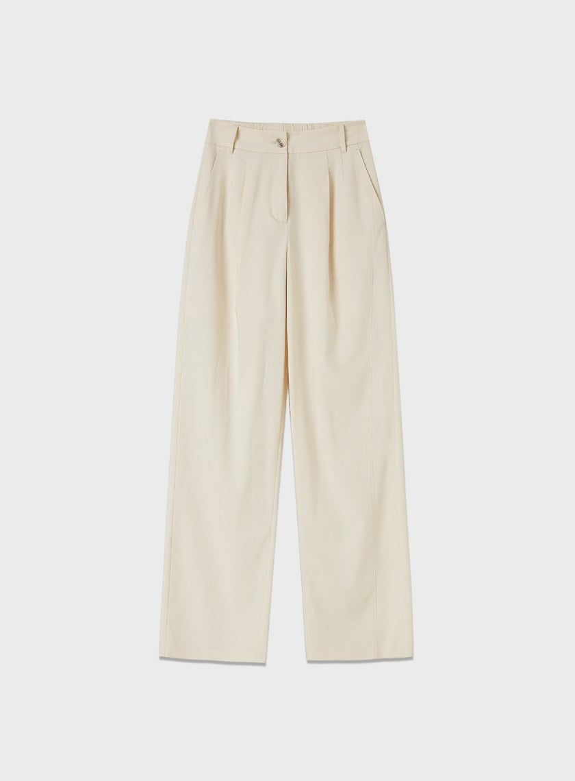 俐落修身直筒西裝褲