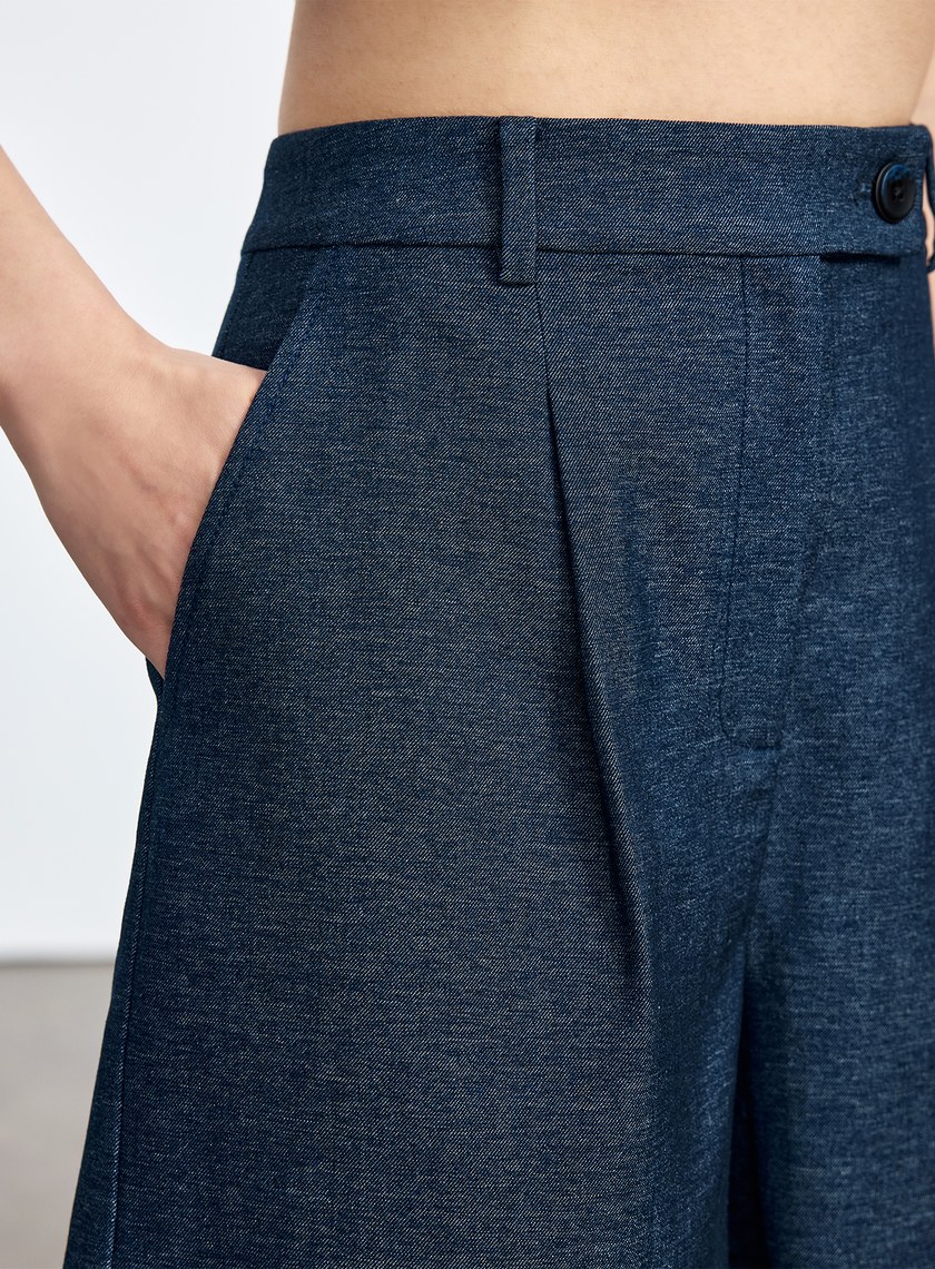 仿牛仔休閒短褲