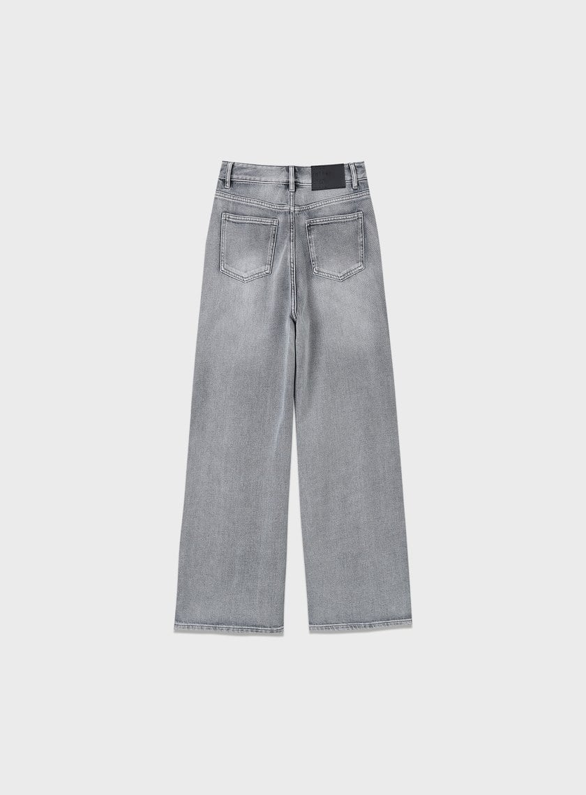 經典刷色直筒牛仔褲