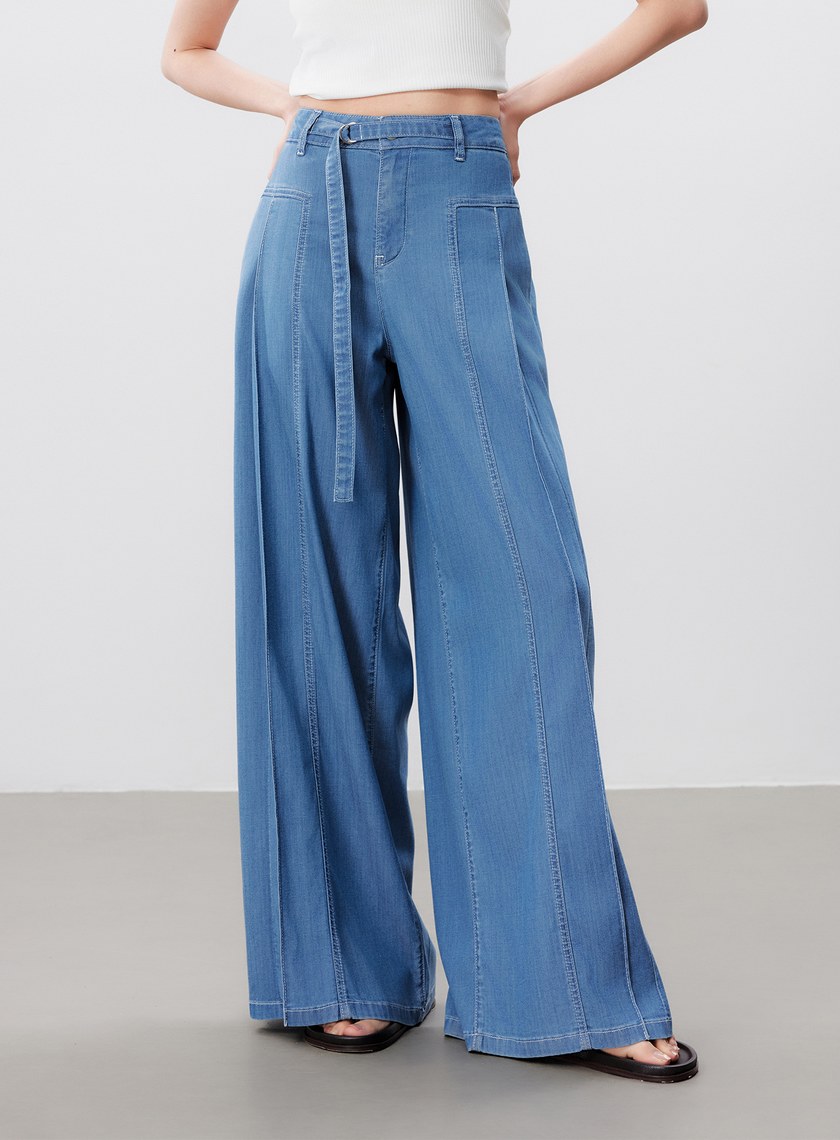 輕柔雲感環保牛仔寬褲