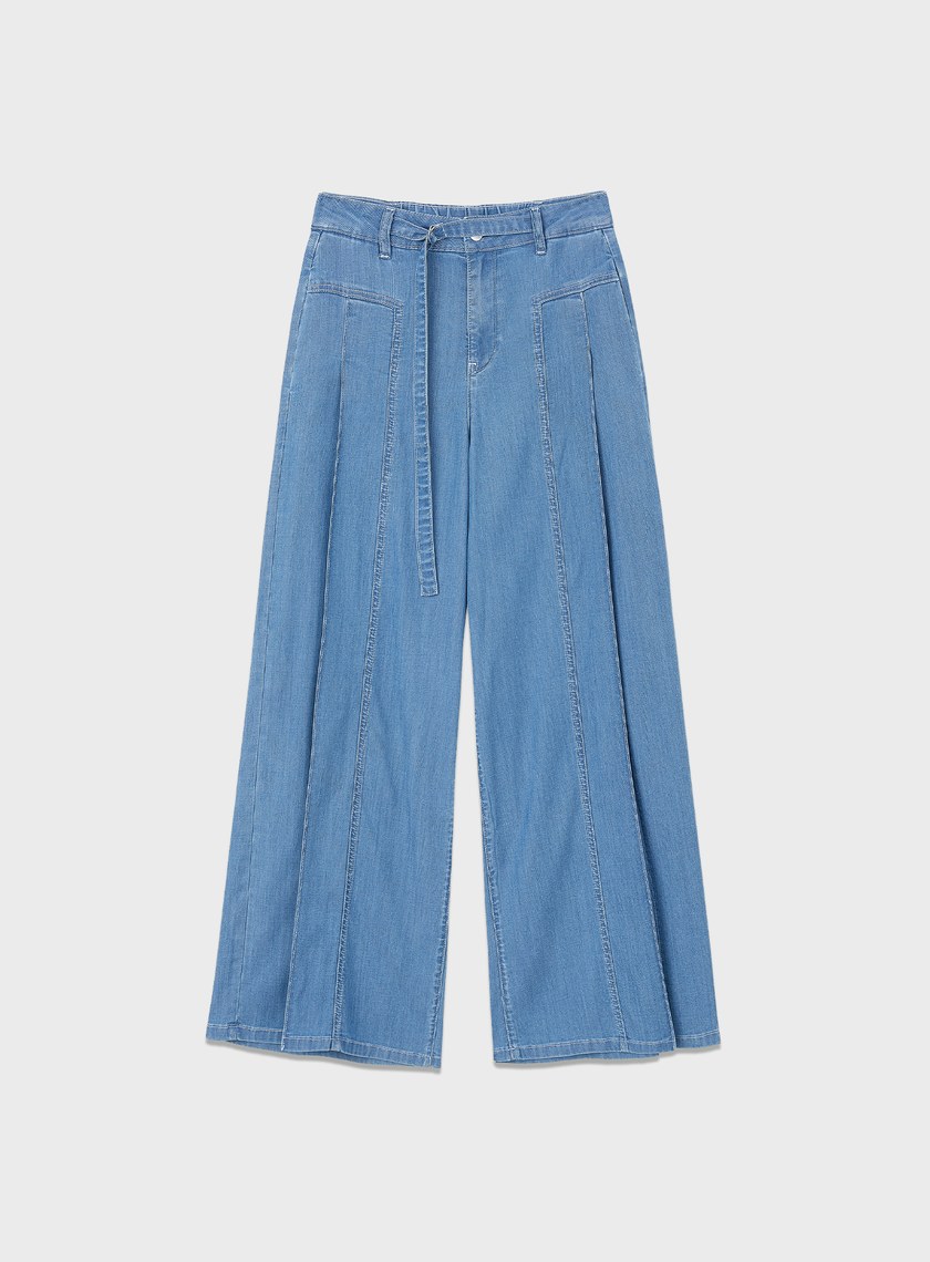 輕柔雲感環保牛仔寬褲