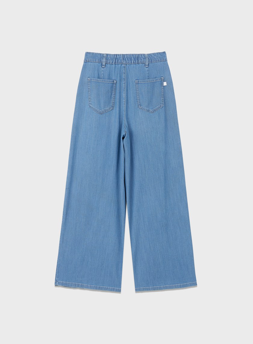 輕柔雲感環保牛仔寬褲