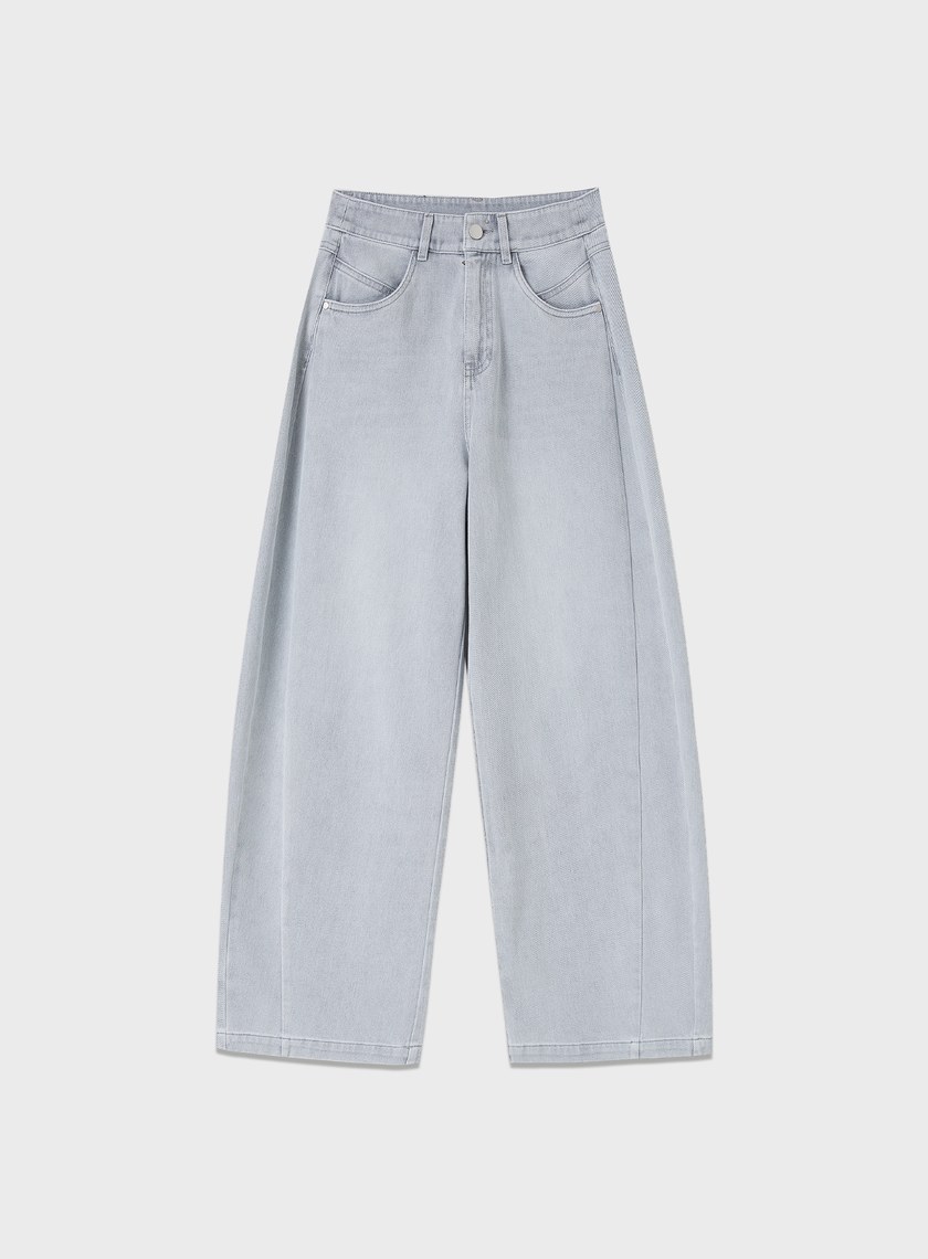 復古時髦牛仔彎刀褲