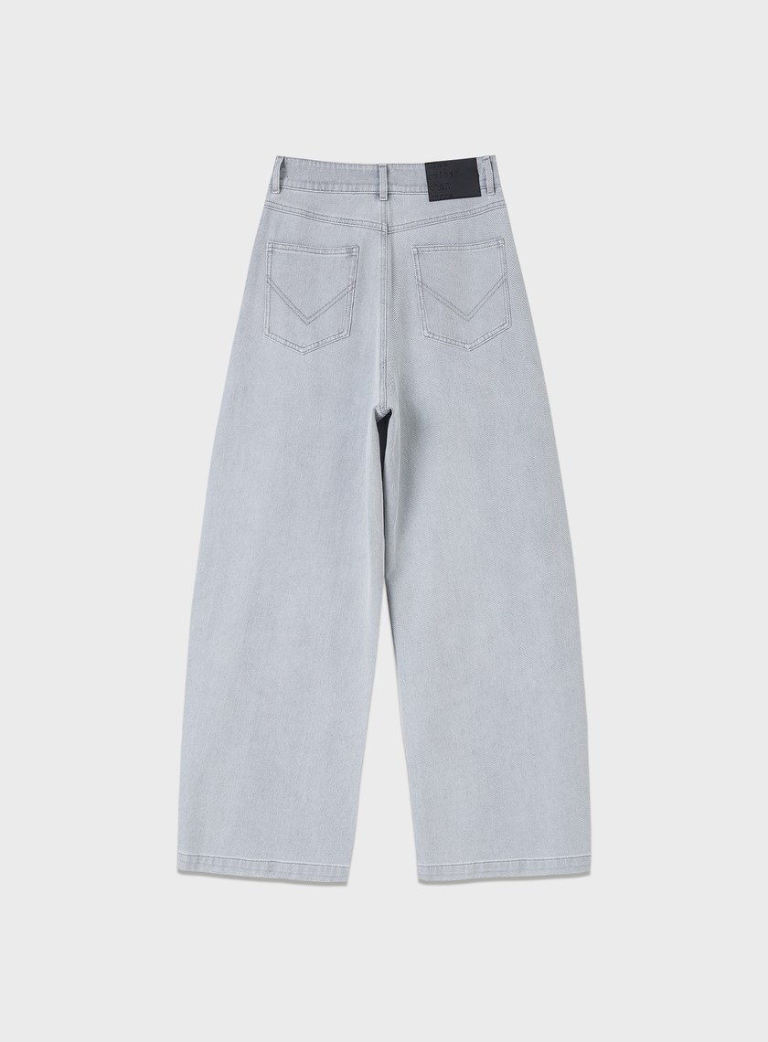 復古時髦牛仔彎刀褲