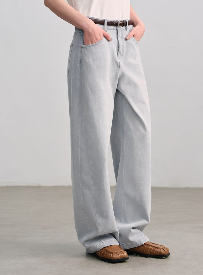 復古時髦牛仔彎刀褲