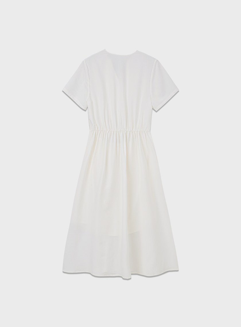 不對稱扭結收腰洋裝