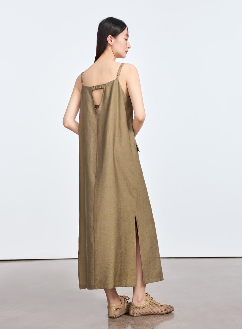 雲感天絲亞麻洋裝
