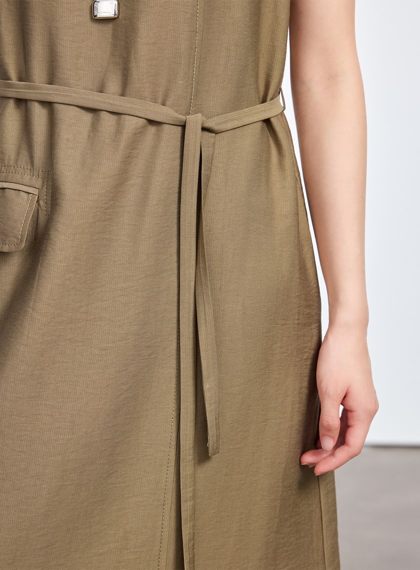 雲感天絲亞麻洋裝