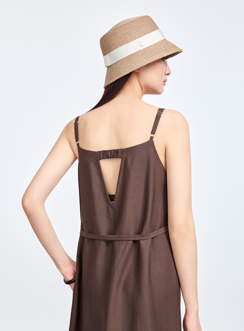 雲感天絲亞麻洋裝