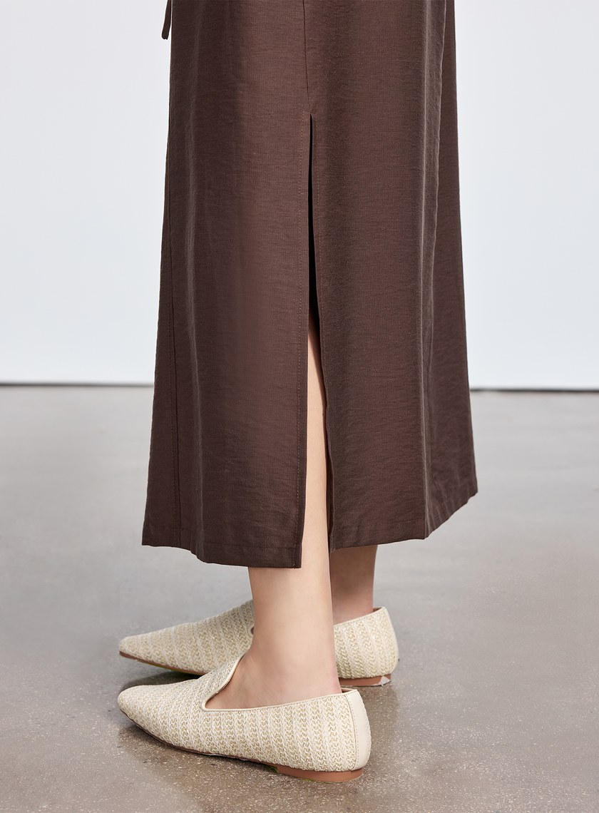 雲感天絲亞麻洋裝