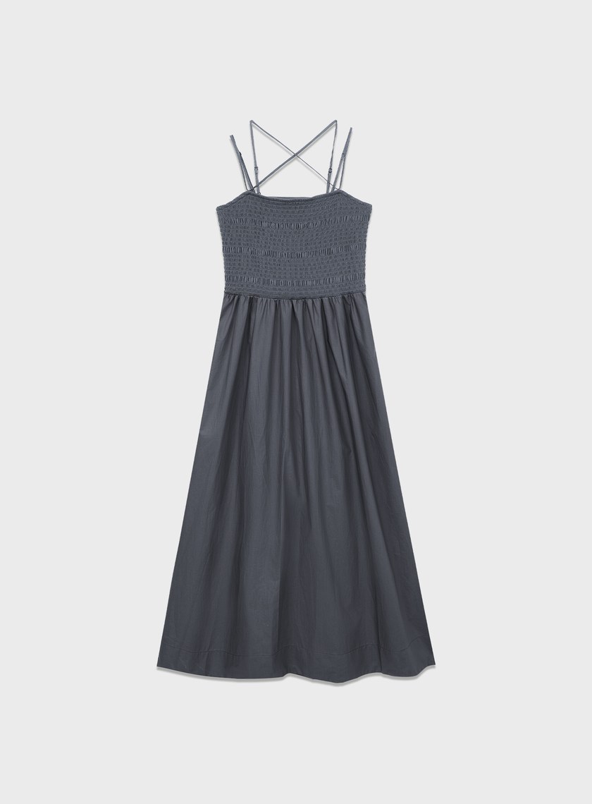 美背傘狀細肩帶洋裝