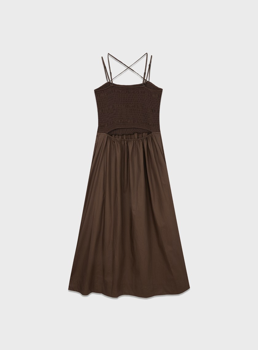 美背傘狀細肩帶洋裝